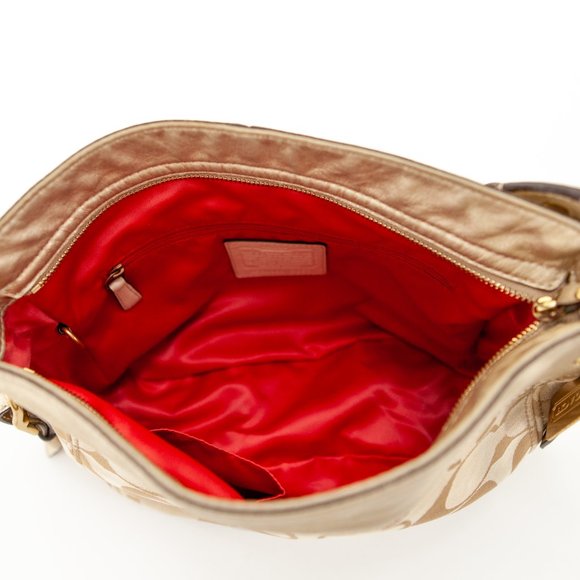 COACH Zoe Canvas Signature C Buckle Hobo Shoulder Handbag - H0868-12657 - Picture 3 of 16